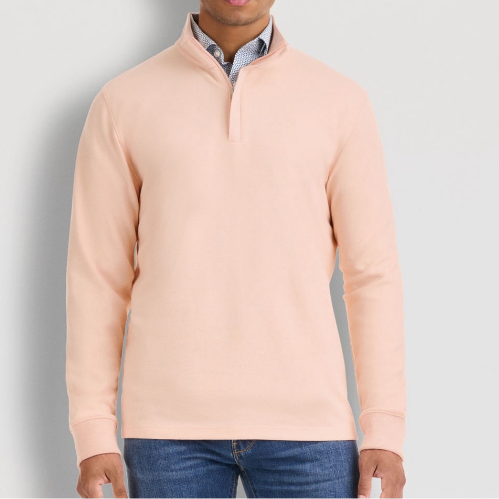 Van Heusen’s Luxore men long sleeve quarter zip pullover size M&L